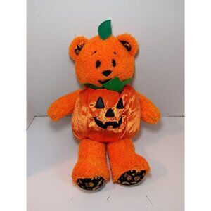 Build a Bear Pumpkin Glo Bear 17" Light-Up Halloween Jack-O-Lantern Plush